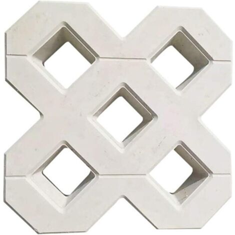 Moule A Pavé,Moule Pour Dalles En Beton Bricolage Square Garden Chemin béton plastique Brique de pavage Propylène Pavement Mold Walkway Jardin Bâtiments Accessoires Moule Beton (40X40CM)