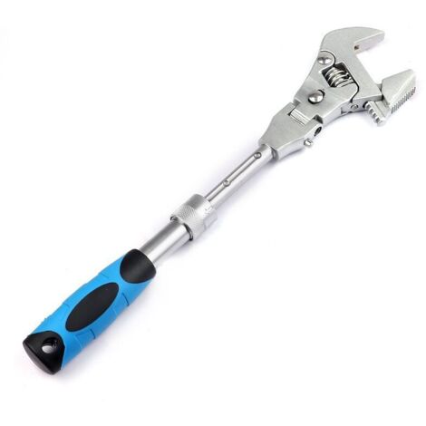 Clé à molette 5 en 1 télescopique – Tête pivotante 180° – Longueur 25,4 cm – Alliage d'acier au chrome-molybdène – Pour fixations difficiles - 5-in-1 (1/5)