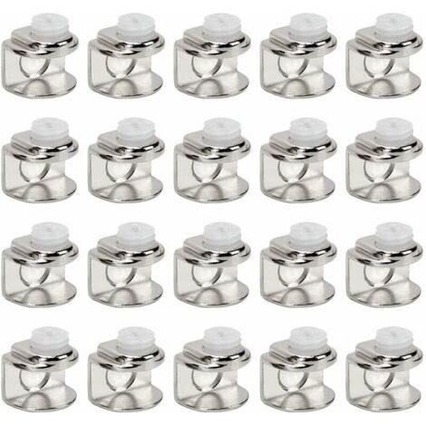 20 Pièces de pinces à verre,support etagere verre,Fixations Réglable Support peuvent installer de verre de 4 à 9 mm d'épaisseur (1/5)