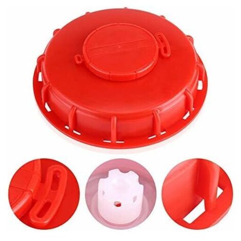 Couvercle de réservoir IBC, IBC fourre-Tout Couvercle Capuchon pour réservoir d'eau Liquide, Plastique Rouge 163mm (1/5)