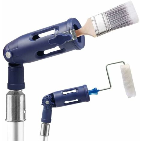 Rallonge pinceaux multi-angle – Extension pour rouleau avec rotation 160° – Calibre réglable pour brosses standards – Outil de bordure murs/plafonds
