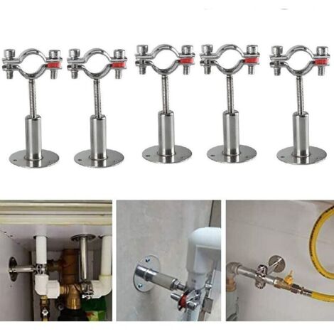 5Pcs Acier Inoxydable Colliers De Serrage à Support De Tuyau RéGlable, Support De Tuyau à Montage Mural, Solide, Stable Pour Un DiamèTre De 32-34MM, Pour La Fixation De Tuyaux, De Tubes, De Tiges Etc. (1/5)