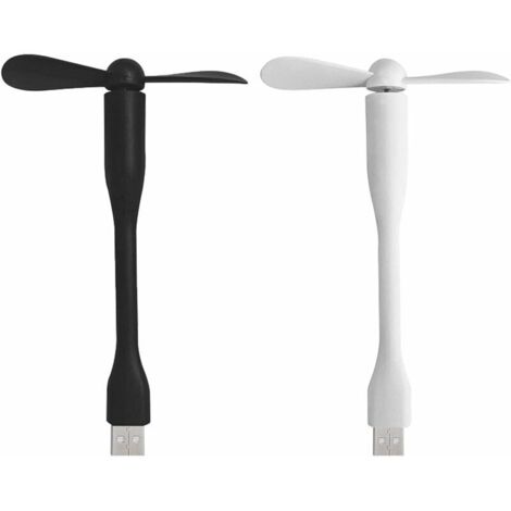 Ventilateurs USB,Petit ventilateur,USB petit ventilateur, 2 pcs Ventilateur USB Portable,Ventilateur USB Réglable à 360°, Silencieux Ventilateur,USB Ventilateur Portable Rechargeable de Poche