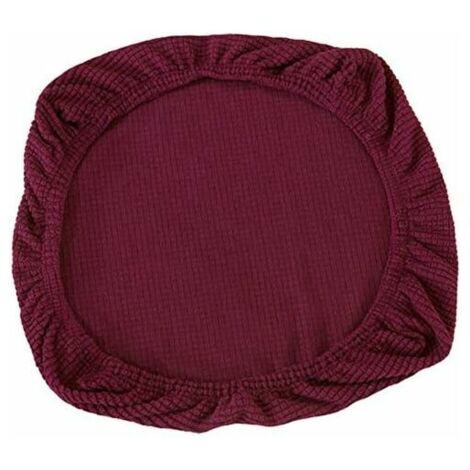2 pièces Housses de chaise élastiques en élasthanne - Lavables - Pour chaises de bureau, salle à manger, bar, décoration de fête de mariage (violet foncé) (1/5)