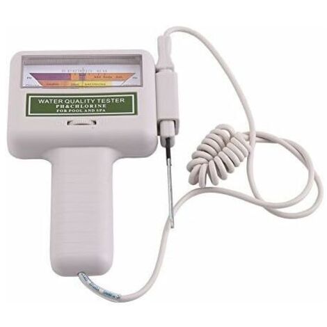 Testeur automatique de chlore et pH – Analyseur numérique pour piscine, spa et aquarium – Grand écran pour lecture facile