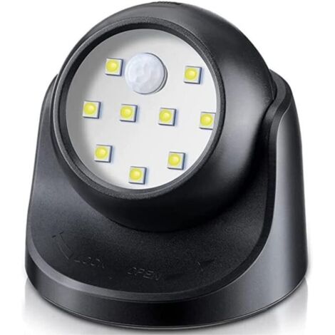 Spot LED Extérieur, Spot exterieur avec Detecteur de mouvement, Projecteur LED extérieur Sans Fil, 150 Lumen, Sphère Amovible, Rotation et Inclinaison à 360 degrés, Batterie à Pile (1/5)