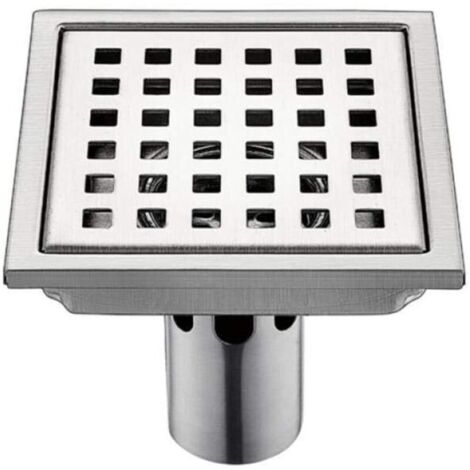 Siphon de sol en acier inoxydable 304 150mm – Double crépine et passoire amovible – Drainage efficace et anti-insectes - 15Cmb (1/4)