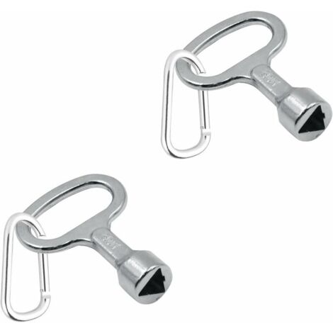 Clé triangulaire en métal pour compteur de gaz – Alliage de zinc – Poignée en D pour force – Compatible avec trous triangulaires (1/4)