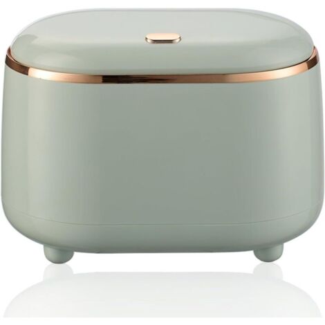 Poubelle de Table avec Couvercle,2L Mini Poubelle de Bureau,Petite Poubelle Largement Utilisé dans le Salon, la Salle à Manger, la Chambre à Coucher, salle de Bain (Vert)