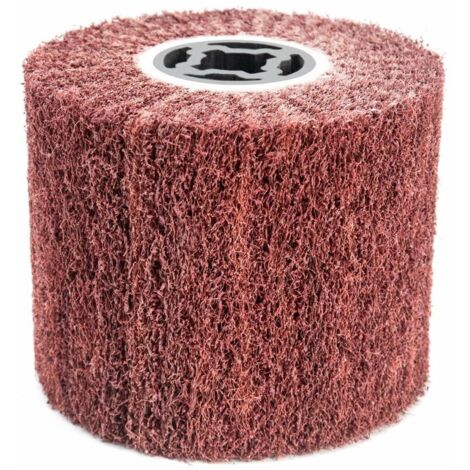 Brosse Abrasive Brosse en Fibre Synthétique pour Rénovateur Extérieur, Ø120x100x19mm, Grain 60