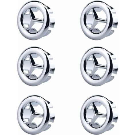 Lot de 6 anneaux de débordement d'évier – Finition métal – Résistance à la corrosion – Installation facile – Pour lavabos et cuisines (1/4)