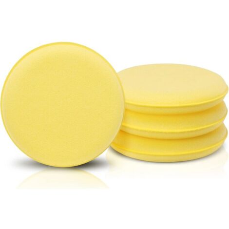 Tampon Polissage Mousse pour Polissage Voiture éponge à polir,Applicateur à La Cire Polonais,Applicateur éponge Pads De Cire,pour Nettoyer Voitures Véhicule, Verre (4pcs) (1/5)