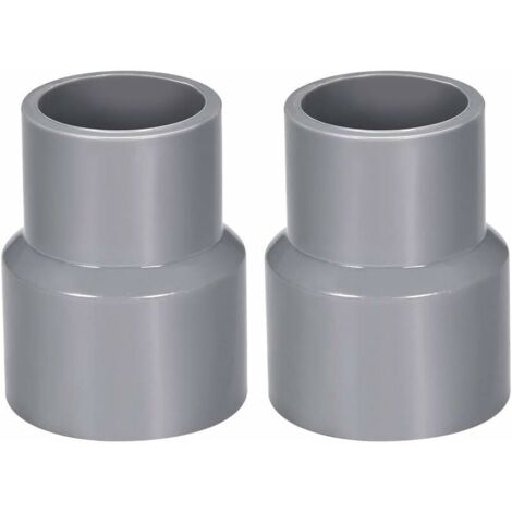 40mm X 32mm Réducteur Tuyau PVC Raccord Couplage Hub DWV Gris 2Pcs (1/4)