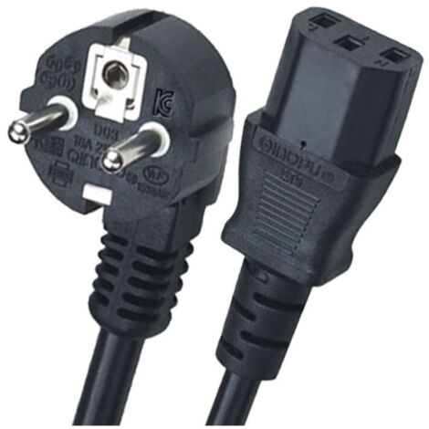CEE Câble d'alimentation,3 Pin AC Cordon électrique Secteur pour Ordinateur Portable,moniteurs de PC,scanners,télévision,imprimante (1/5)