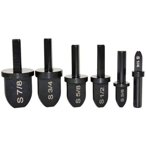 6pcs ensemble de forêts d'outil de sertissage, forêt d'outil de sertissage de tuyau en cuivre manuel - Expanseur de forêt en acier à roulement avec 7/8", 3/4", 5/8", 1/2", Embout 3/8", 1/4" (1/5)