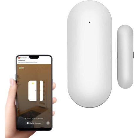 Kit alarme maison sans fil, capteur pour portes et fenêtres WiFi, détection intelligente de l'état de porte, avertissement au téléphone, fonctionne avec Smart Life app