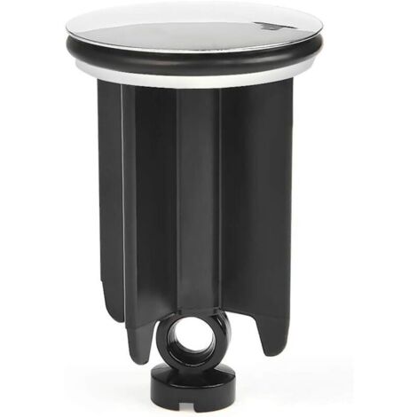 Bonde de Lavabo ⌀ 40mm Hauteur Réglable pour Salle de Bain, Bouchon d'évier Universel en Alliage d'Aluminium - Noir (1/5)