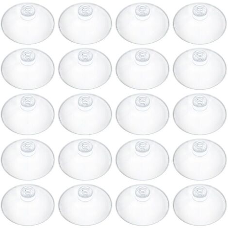 20 ventouses en Plastique Transparent de 5,5 cm pour l'organisation et la décoration de la Maison - Ventouses adhésives pour Les fenêtres et Les Portes en Verre de la Salle de Bain (1/5)
