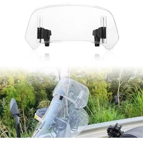 Extension de pare-brise de moto, déflecteur de pare-brise réglable à clip, adapté à la plupart des motos tout-terrain avec pare-brise