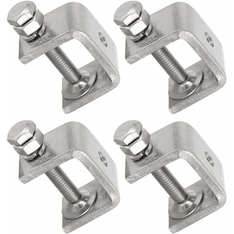 4 Pièces En Acier Inoxydable 304 Pinces En Forme De U En Forme De C étau Pinces à Bois Pinces Robustes En Forme De C Avec Une Large Ouverture De Mâchoire (1/5)