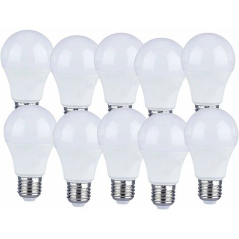 Lot de 10 Lot de 10 Ampoules LED E27 9W A60 - Lumière Blanche Chaud 4000K - 806 Lumen (1/5)