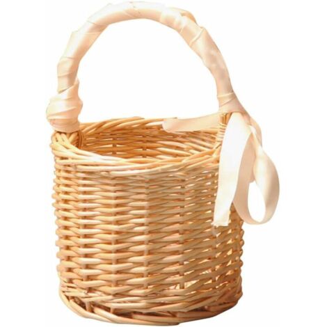 Panier de pique-nique / panier à fruits / emballage, hélice, panier de rangement décoratif avec ruban WEII (1/5)