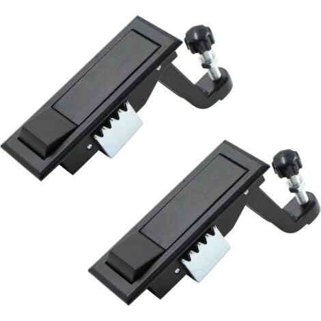 2Pcs Serrure Porte D'Armoire Bouton Poussoir - éLectrique Plat Armoire Meubles PoignéE Meuble Tiroirs Verrouillables Tiroir Camping Caravane Camping-Car Yacht Navire Bateau Noir (1/5)