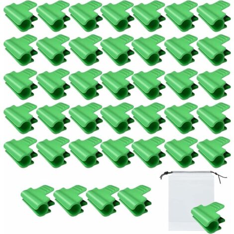 Lot de 40 clips de serre – Fixation pour tubes d'ombrage – Sac à cordon inclus – Pour tiges de 11 à 13 mm – Résistance au vent (1/5)