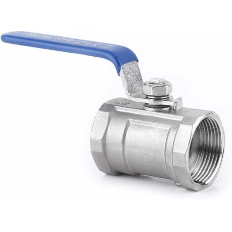 Robinet à boisseau sphérique en acier inoxydable SS 304 BSP - Avec filetage intérieur - Vanne sphérique avec poignée à levier - Commande manuelle marche/arrêt - Port réduit,DN15 (1/2") (1/5)