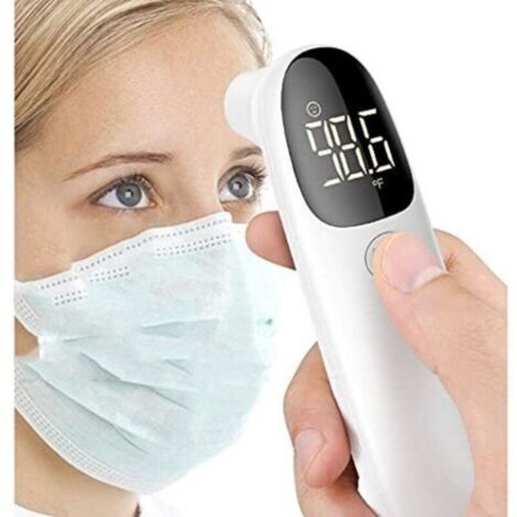 Thermomètre Frontal et auriculaire Infrarouge médicale Thermometre sans Contact pour Adulte Enfant bébé, Affichage LCD Option sonore mémoires (1/4)