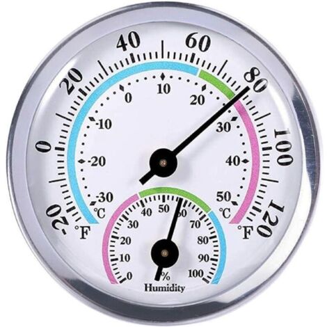 Thermomètre,Hygromètre 2 en 1 Analogique et Thermomètre,5.7CM Mini Thermomètre,Thermomètre D'Intérieur et Hygromètre Intérieur,Moniteur D'Humidité pour serre,maison,bureau (1/5)