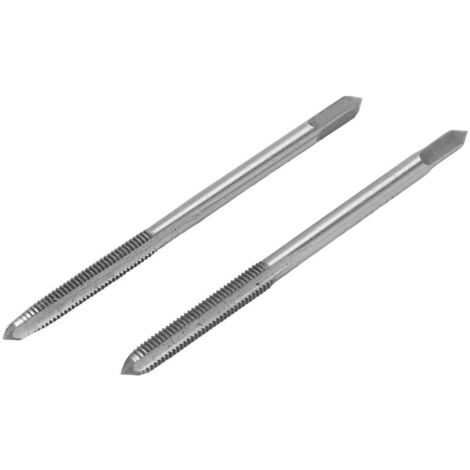 Lot de 2 tarauds métriques pour machine en acier rapide, 3 cannelures droites, outil de taraudage pour filetage de vis M3 x 0,5 (1/5)