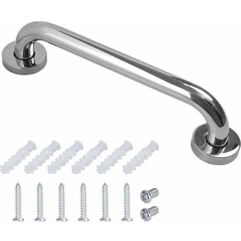 Main courante de salle de bain en acier inoxydable sans barrière garde-corps de toilette main courante 30cm25 Tube/Boutique épaississement brillant (1/5)