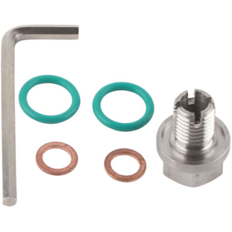 Bouchon de vidange surdimensionné Piggyback en acier inoxydable, kits de réparation de filetage de carter d'huile autotaraudeur avec clé hexagonale, joint torique M12.1-1.5x15mm (1/5)