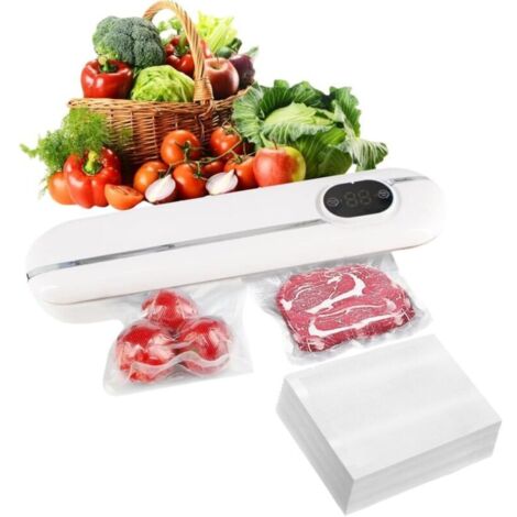 Machine Sous Vide Alimentaire 5 en 1, Appareil Sous Vide Alimentaire avec Mode Sec et Humide, 100 Sacs Sous Vide Inclus, Emballeur Sous Vide la Cuisine et la Conservation (1/5)