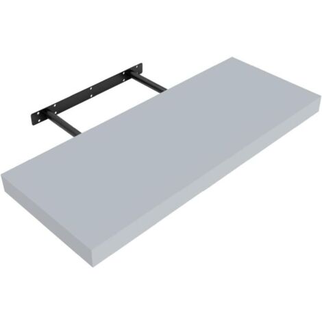 Étagère Flottante / 3 Tailles séparées et 4 Options de Couleur/Panneau Creux de 3,8 cm d'épaisseur/Chambre/Cuisine/Salon/Bureau (Gris, 60 cm) (1/5)