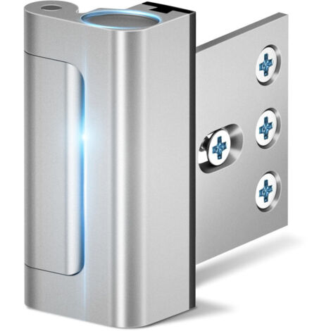 Serrure de renforcement de porte de maison, sécurité enfant, haute sécurité, sécurité à domicile, construction en aluminium, cadre de serrure argenté (1/5)
