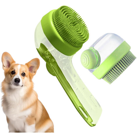 Brosse De Bain Pour Chien - Brosse à Savon pour Chien Étrille Douce Démêloir Pour Chiots Chats Chevaux - Hygiène massage Nettoyage Pellicules Et Puces (1/5)