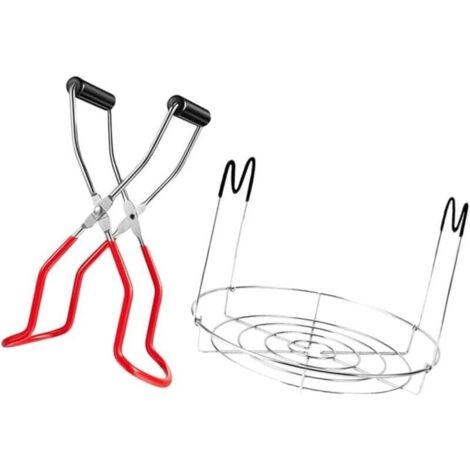 Set Support Bocaux Acier Inoxydable Panier Bocaux Résistant Chaleur pour et Levage Facile des Conserves (1/5)
