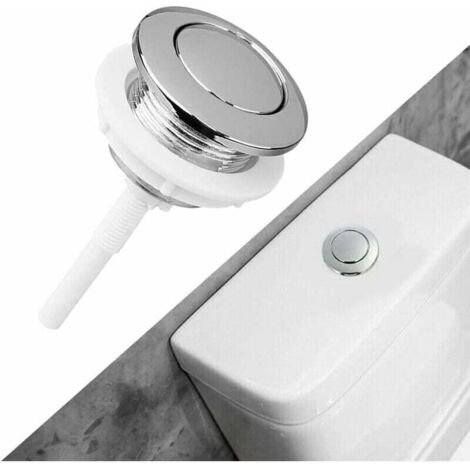 Bouton poussoir de chasse d'eau 38 mm – Dispositif d'économie d'eau – Installation facile sans outils – Pour réservoir de toilettes (1/5)