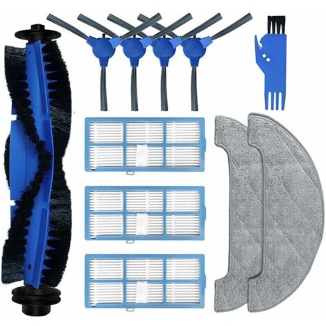 Accessoires Pièces de Rechange pour Robot aspirateur Proscenic 850T, Ultenic D5s Pro, Ultenic D5s Pro+, Uoni S1, 1 Brosse Principale, 4 brosses latérales, 3 filtres Hepa, 2 lingettes, 1 Outil (1/5)