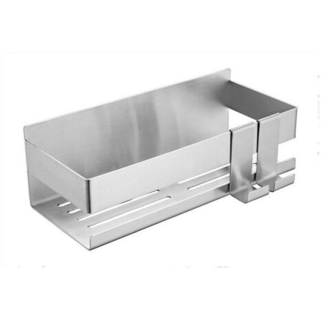 Étagère de Douche Etagere Salle de Bain sans Percage Auto-adhésif Panier de Douche sans Perçage Etagère de Salle de Bain Acier Inoxydable Con 2 Crochets (1/4)