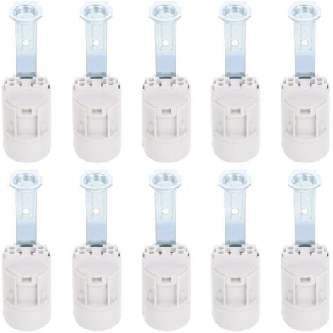 10 Pièces E14 Support Support De Lampe Base Réglable Lumière Prise De Lustre Ampoules Lumière Ampoule Titulaire Candélabre Douille Lumière Titulaire Support De Base De (1/5)