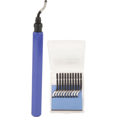 Outil d'ébavurage avec 10 lames pour éliminer les bavures de bord pour tuyaux en cuivre et PVC Impression 3D Résine Art Métal RB1100 (1/5)