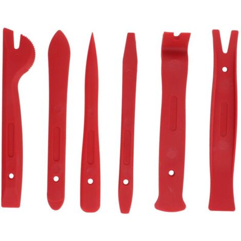 Ensemble d'outils de démontage de garniture automatique 6 pièces Kit de démontage de fixation de panneau de porte Accessoire intérieur Outils à main de levier (1/5)