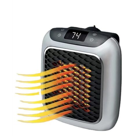 Chauffage soufflant intelligent en céramique 800 W, chauffage électrique avec prise murale, mini radiateur soufflant électrique avec thermostat à distance pour chambre, bureau, salon (1/5)