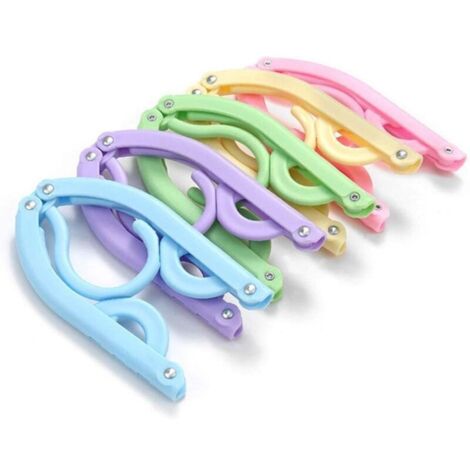 Lot de 10 cintres de Voyage en Plastique – Cintres Pliables et Portables pour vêtements de Voyage (1/5)