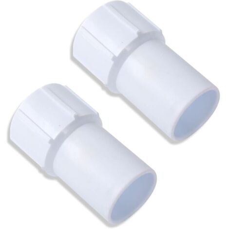 (Lot de 2) Manchon de tuyau de piscine 1-1/2" - Manchette de tuyau fileté pour tuyau d'aspiration de piscine enroulé en spirale - Relie la tête d'aspiration à l'entrée de l'écumoire sous vide - Fabriq (1/5)