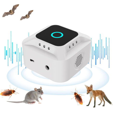 Répulsif souris à ultrasons - Répulsif à ultrasons - Répulsif anti-rats avec lumière clignotante - Contrôle des insectes - Répulsif contre les rats - Pour rongeurs, souris, rats (1/5)
