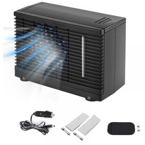Climatiseur Voiture Refroidisseur avec Vitesses Réglables, 12V Mini Refroidisseur d'air Evaporatif Ventilateur De Refroidissement pour Maison Bureau Voiture